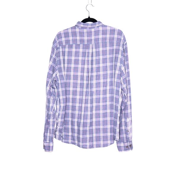 JOHNNIE-O Surflannel The Rascal Shirt Laguna Blue Plaid Button Up Men's L - Picture 2 of 10